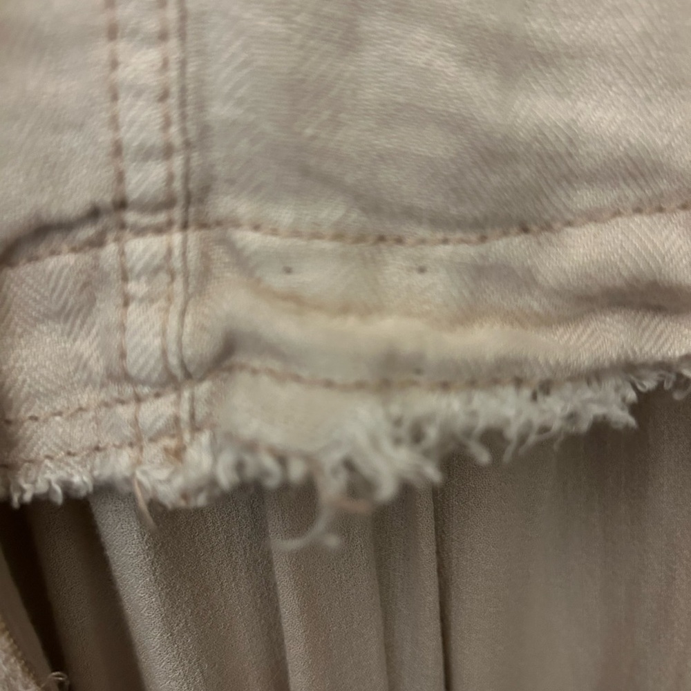 Free People Linen Layered Ruffles Blazer Jacket in Dusty Fig Cream Medium NWOT - Picture 11 of 11